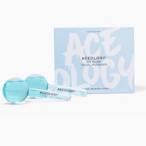 Aceology Blue Ice Globe Facial Massager Set New